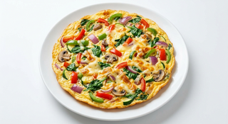 Omleta legume mixte și cascaval+Cafea sau Ceai