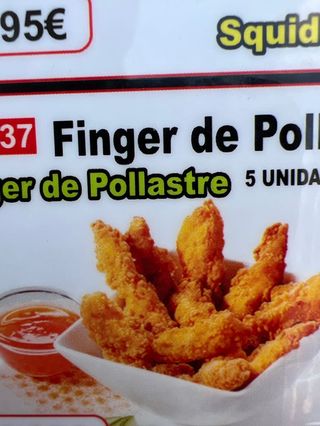 Tapa De Finger De Pollo (5 Uds.)