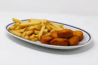 Chicken nuggets big 6 pezzi con patatine fritte 