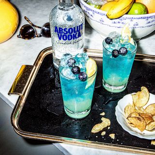 Absolut vodka and redbull blueberry