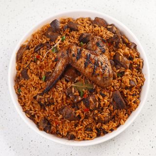 Asun rice + Turkey + Malta Guiness