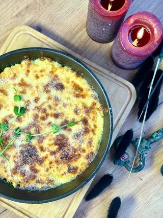 Запечена курка з пюре