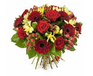 Bukiet Najlepsze Życzenia mały - 7 kwiatów z przybraniem