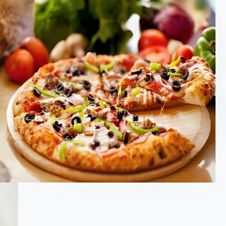 Пица със салам Чоризо и пресни гъби и пипер (350г)