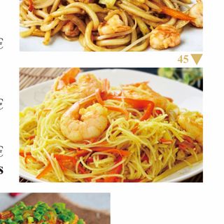 Fideos de Arroz con Tres Delicias