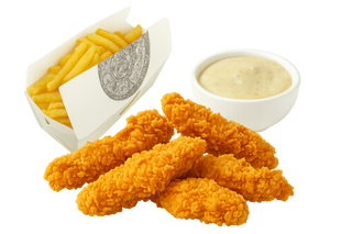 3 Pui Crispy + cartofi + sos