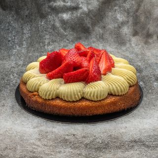 Rosa Crema de Pistacho con fresas