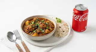 Chicken curry Madras + Coca Cola