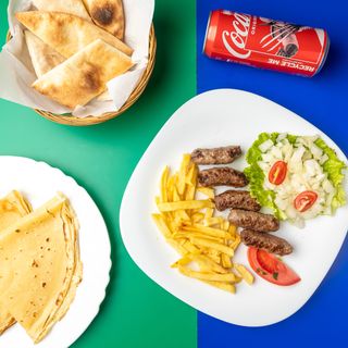 Ćevapi 5 komada 125gr+ Palačinka sa Nutellom + Coca-Cola 0.33l