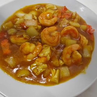 77.- Gambas Y Salsa Curry