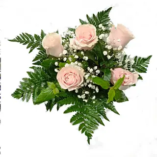 Ramo de 5 rosas rosas