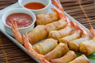 Crocantes de Camarão com Molho Chilli Agridoce