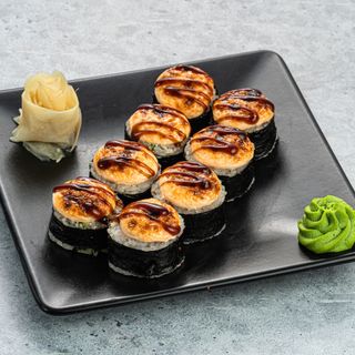 Запеченный ролл с лососем 8 шт.