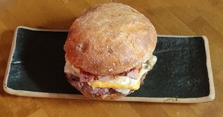 Hamburguesa Formatge, Bacó, Ou