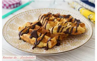 Gofres con choclate