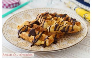 Gofres con choclate