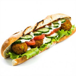 Bocadillo De Falafel Con Queso