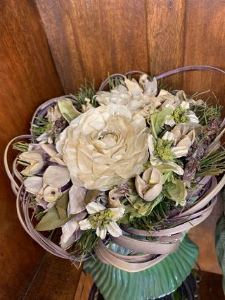 Bouquet fiori di legno 
