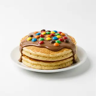 Pancakes krem orzechowy, lentilki