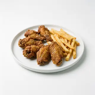 Alitas De Pollo Con Patatas (6 Uds.)
