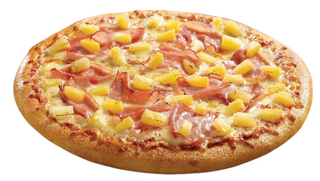 Pizza De Jamón Dulce Y Piña