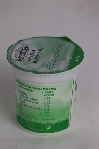 Iogurt Bifidus Natural Granja Armengol 125Gr