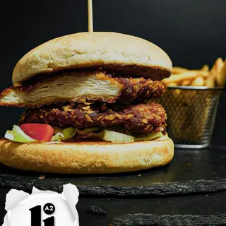 Hamburguesa de pollo crispy