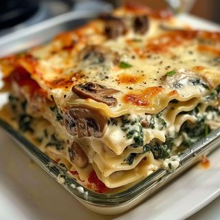Mushroom and Spinach Lasagne