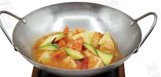 214. Piccola padella con gamberetti piccante