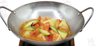 214. Piccola padella con gamberetti piccante