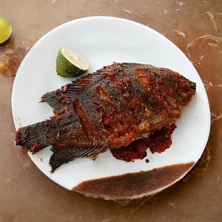 Whole Tilapia Fish Deep Fry with Ugali