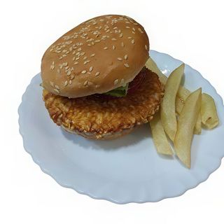 Crispy chicken burger