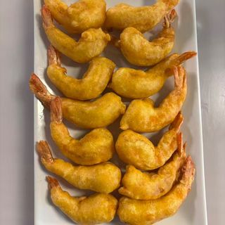 Gambas rebozadas fritas