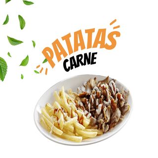 Ración De Patatas Con Carne De Pollo