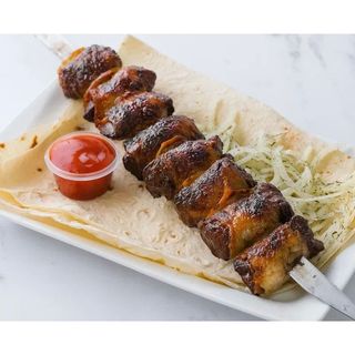 Шашлык из говядины печени с курдюком (300г)