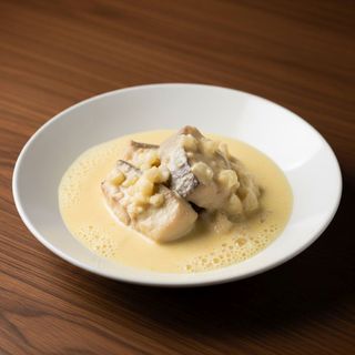 Tafi fish in coconut sauce