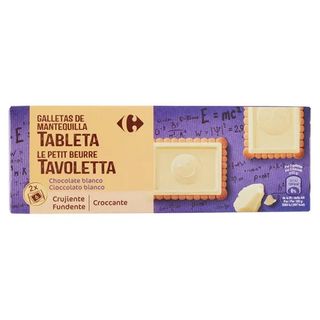 Galletas Mantequilla con Chocolate Blanco Carrefour 150 Gr.