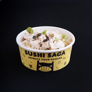 Spaghetti di soia con pollo e verdure