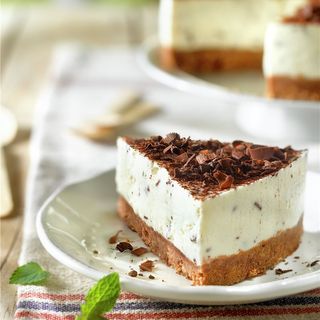 Tarta stracciatella (porción)