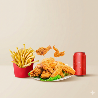 Menú Pollo Broaster (3 Pzs.)