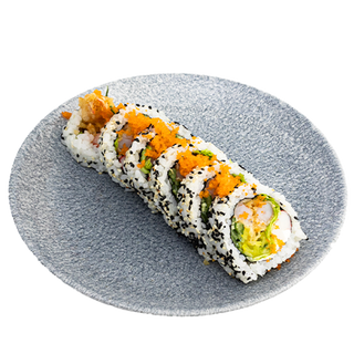 88. Uramaki z krewetkami w tempurze