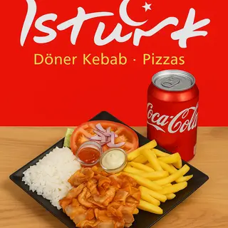 Menú plato shawarma