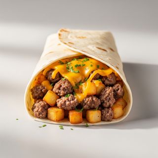 Hamburger, patate e formaggio