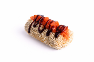 Хот дог з лососем. (200 грамів)