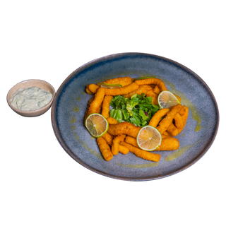 CALAMAR CRISPY SERVITI CU SOS LA ALEGERE 300/100 g