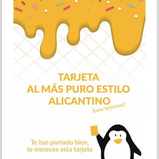 Tarjeta amarilla de   F E L I C I T A C I Ó N    Elbit