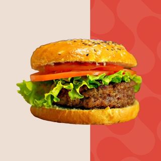 Burguer normal con patatas fritas pequeñas