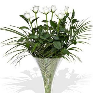 Ramo de 6 rosas color blancas.