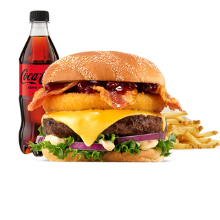 Burger Rywala Beef ‘n’ Bacon w zestawie