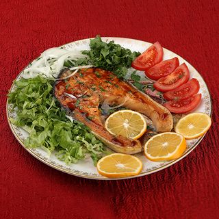 გრილზე შემწვარი ორაგული